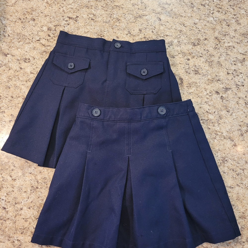 Dockers Dark Blue Elastic Waist Skirt